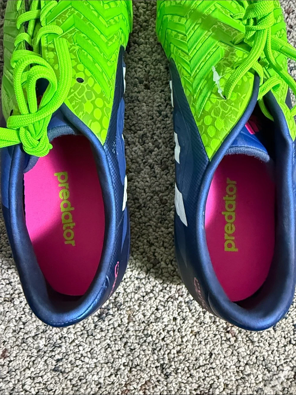 Adidas Predator Instinct Neon Green & Navy Soccer Cleats Shoes Release 2014 11.5
